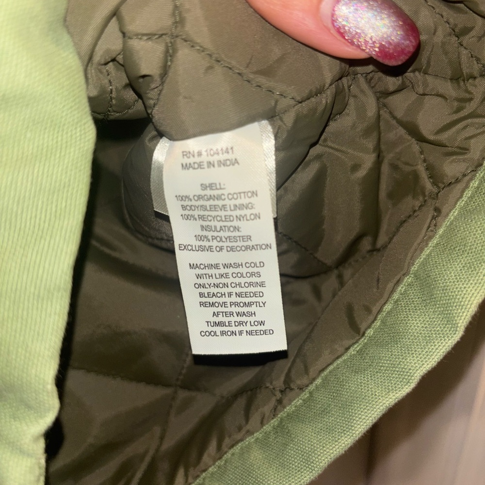 Alpine Design Women’s Quilted Chore Coat Olive Green Medium NWT - Picture 8 of 8